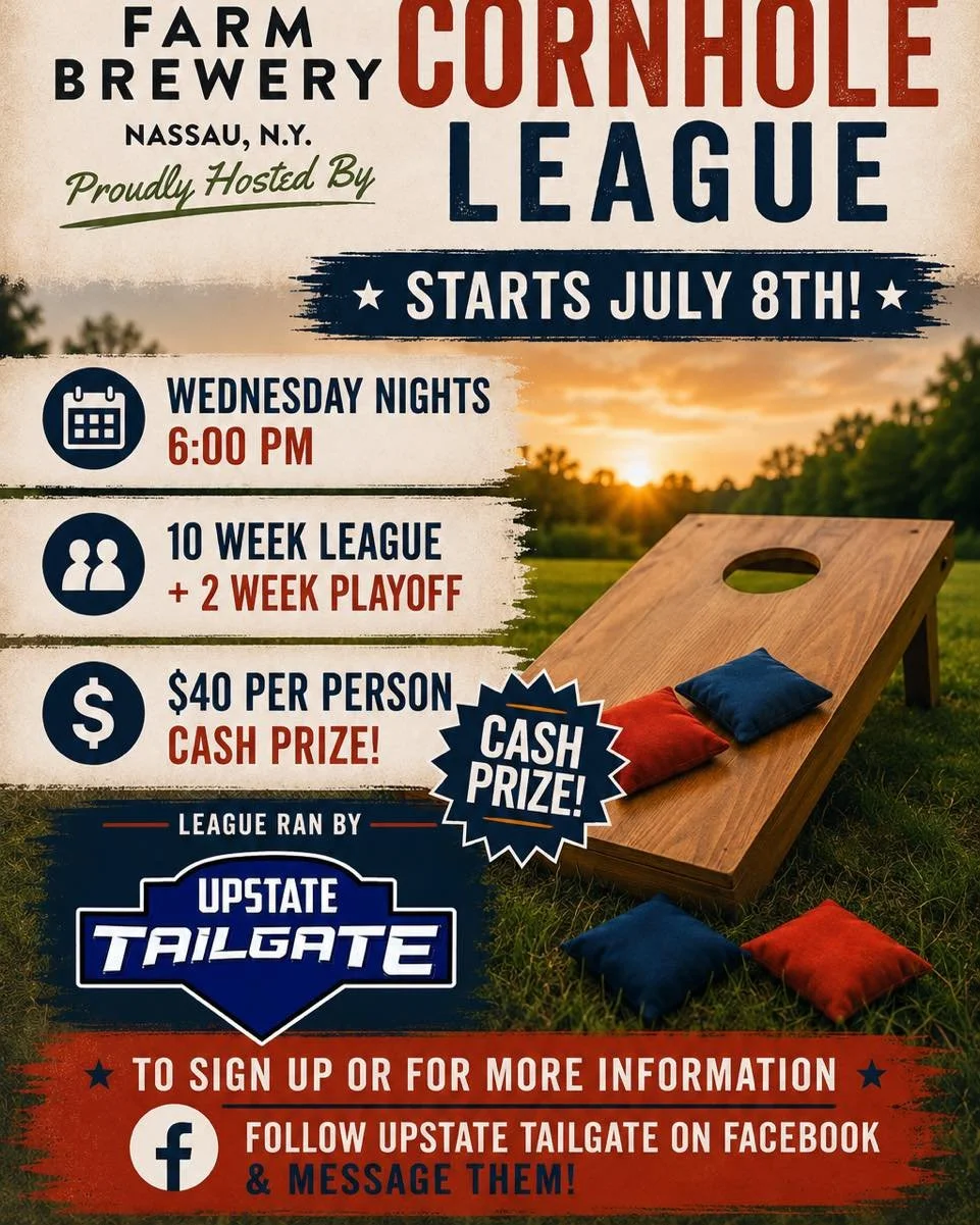 Looking for a fun weekly activity this summer? S&amp;S Cornhole League is starting July 8th! Grab some friends and signup by following upstate_tailgate . Shoot them a message from there! 

*Games will be played outside and brewery will be open