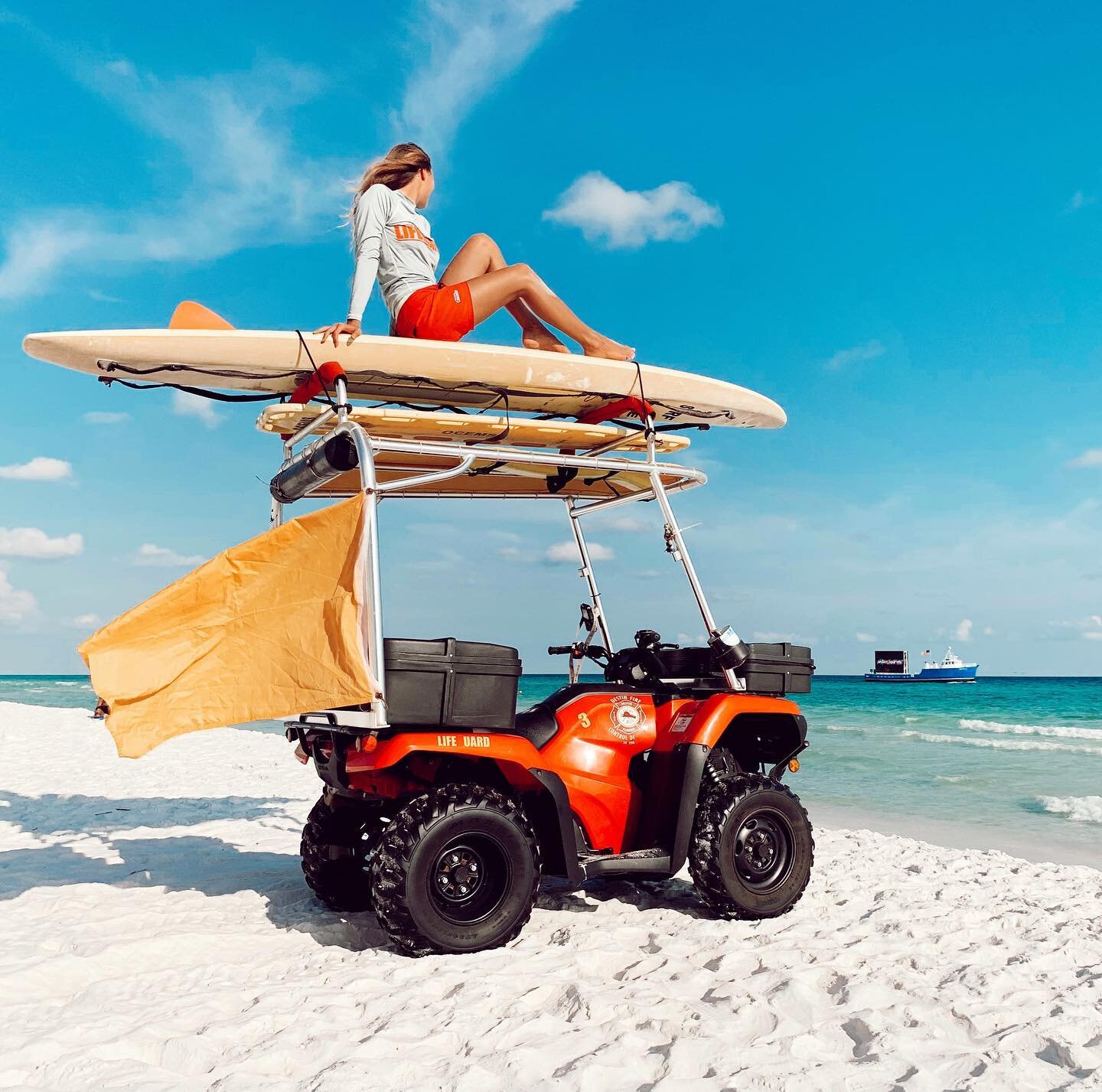 There was a time over quarantine when it was illegal to go to the beach unless you worked on the beach. So... I trained &amp; became a beach safety lifeguard with the fire department for a lil bit 🤪. Obviously, it had nothing to do with music, but l