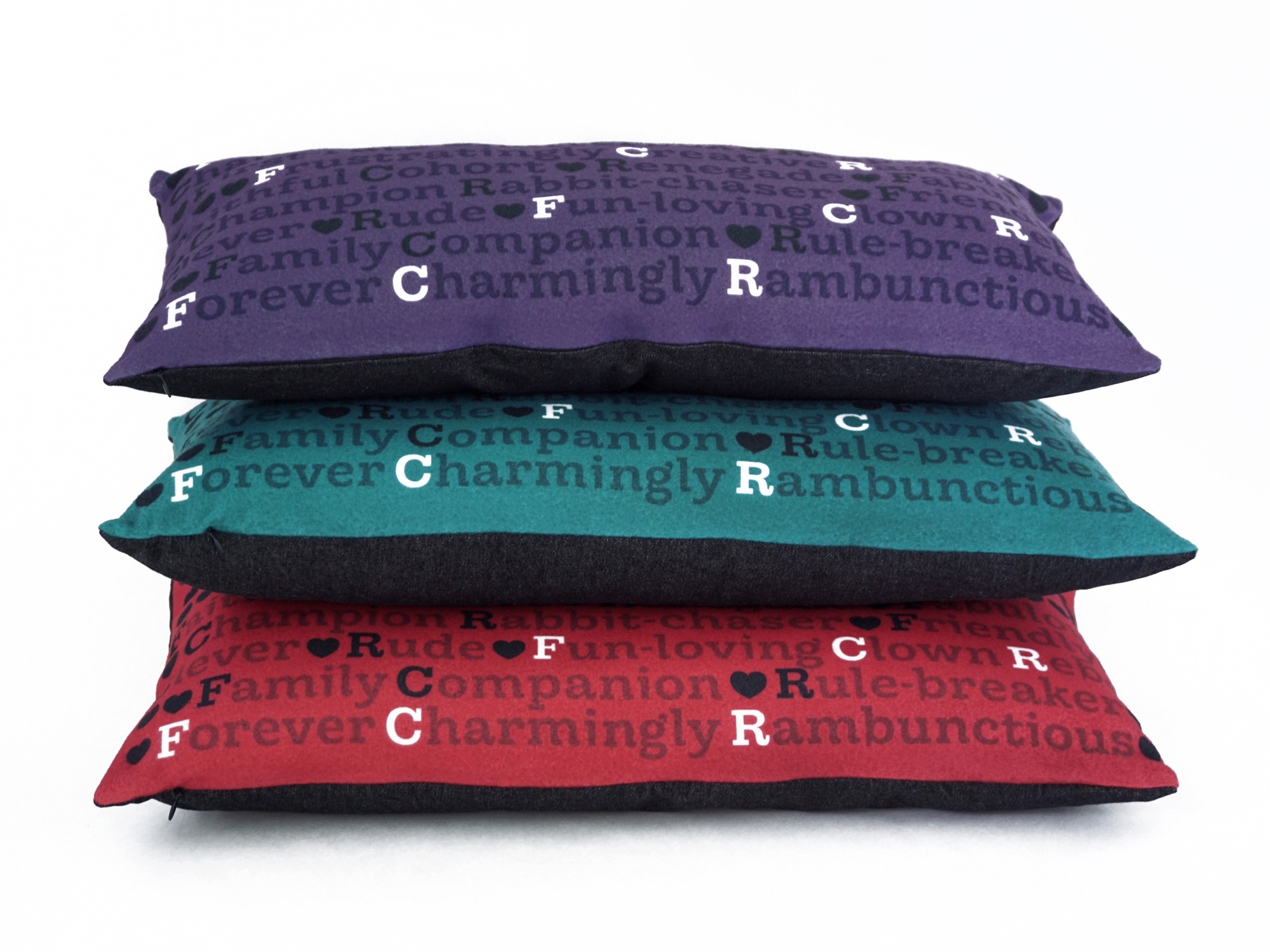 FUN CUSHY RAD - DOG PILLOW - for BED/CRATE (brights)