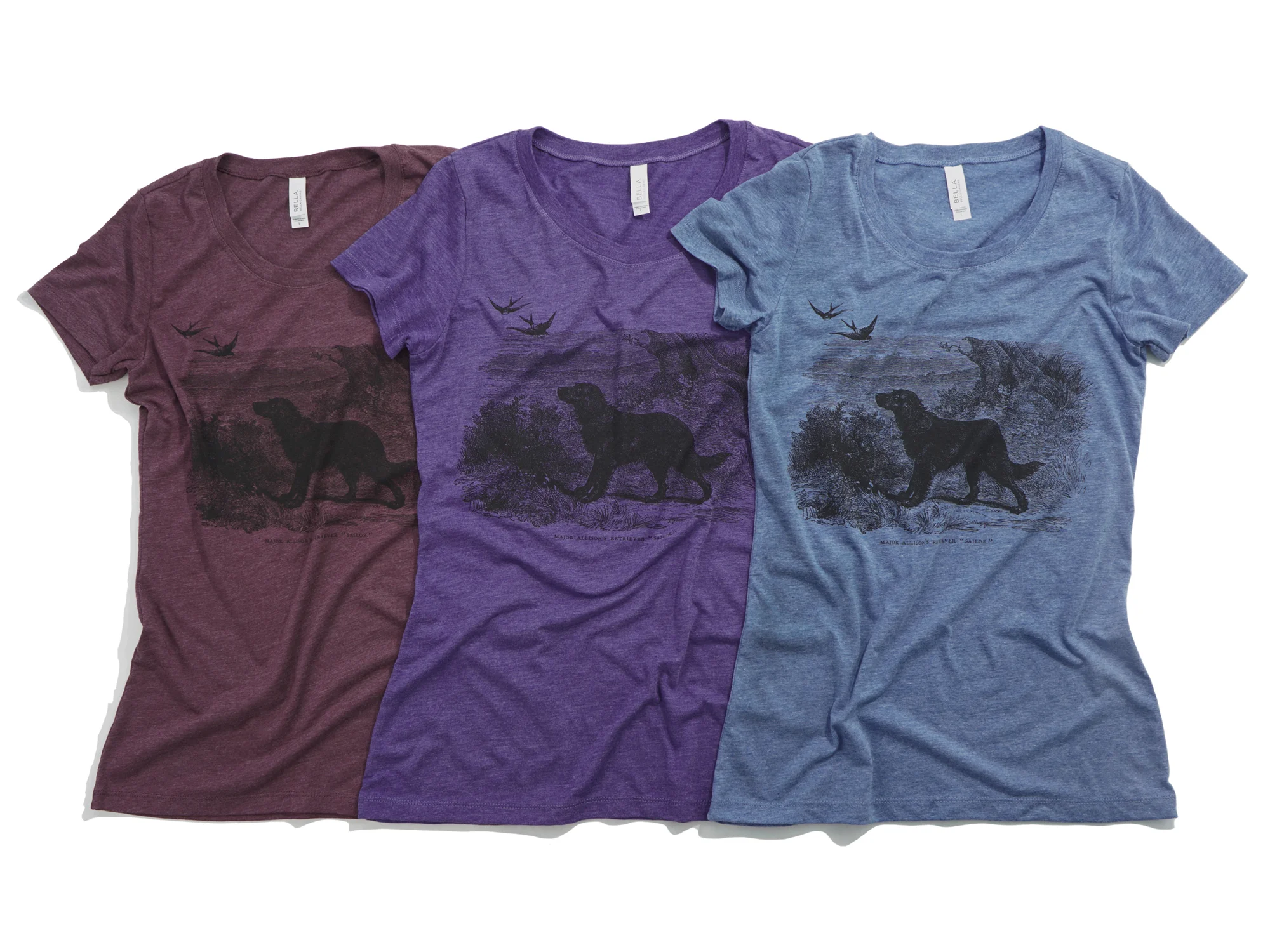 19th CENTURY FLAT-COAT - WITH BIRDS - WOMEN’S CUT T-SHIRT