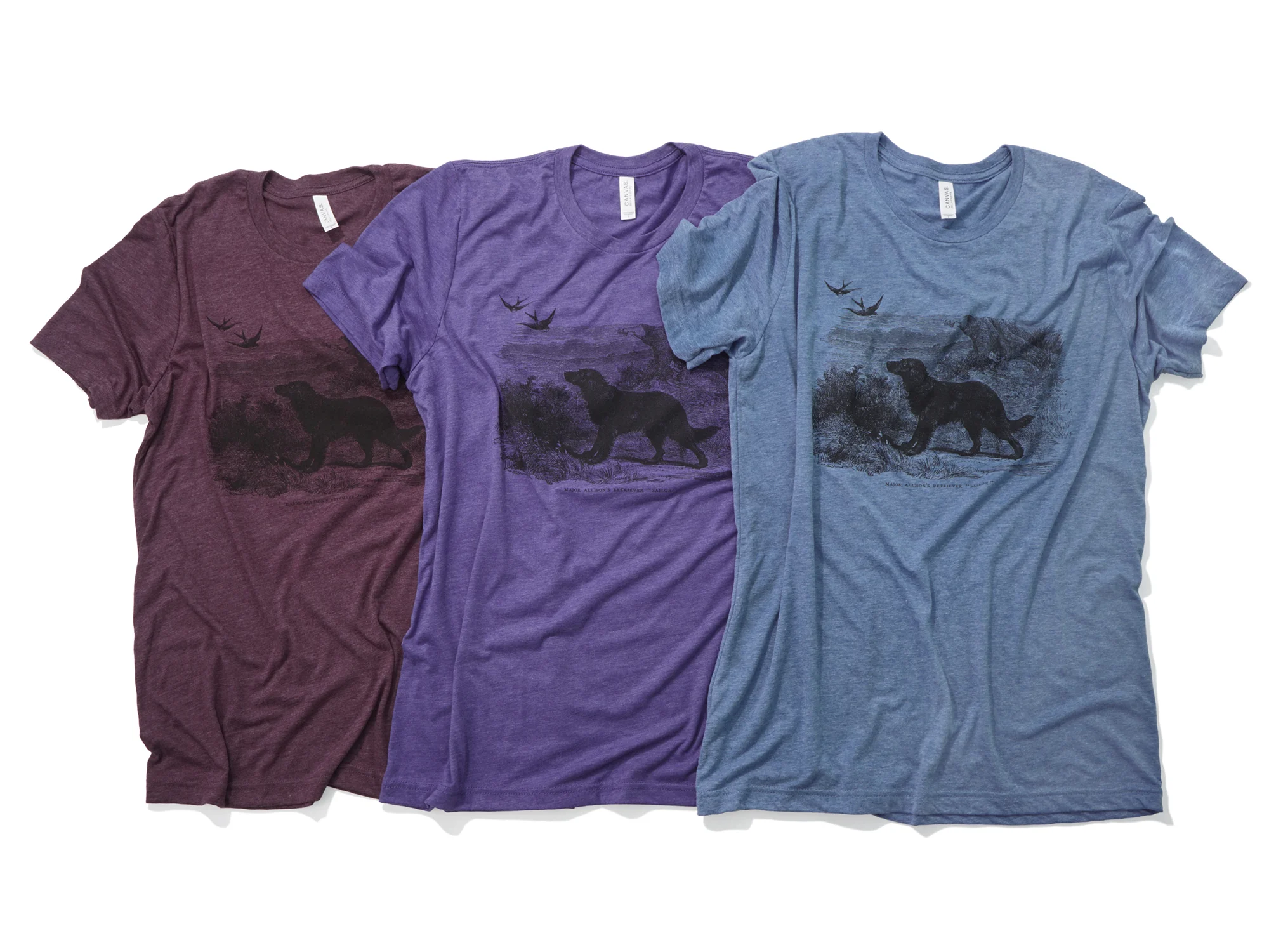 19TH CENTURY FLAT-COAT - WITH BIRDS - UNISEX T-SHIRT