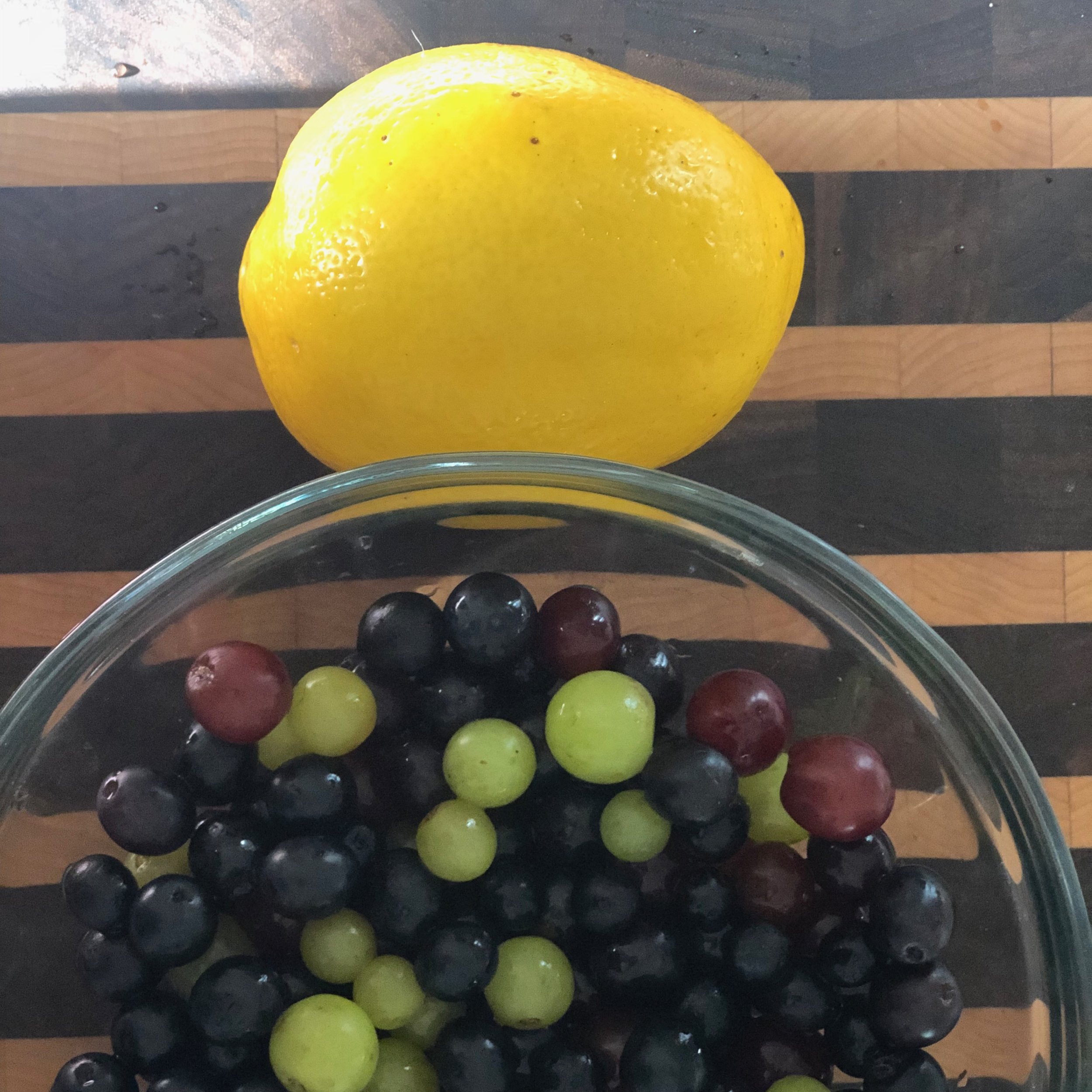 Grapes with Meyer Lemon