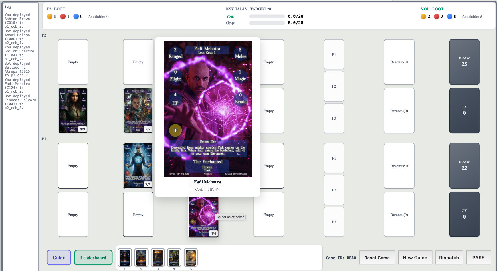 Infinite Melee Game Board