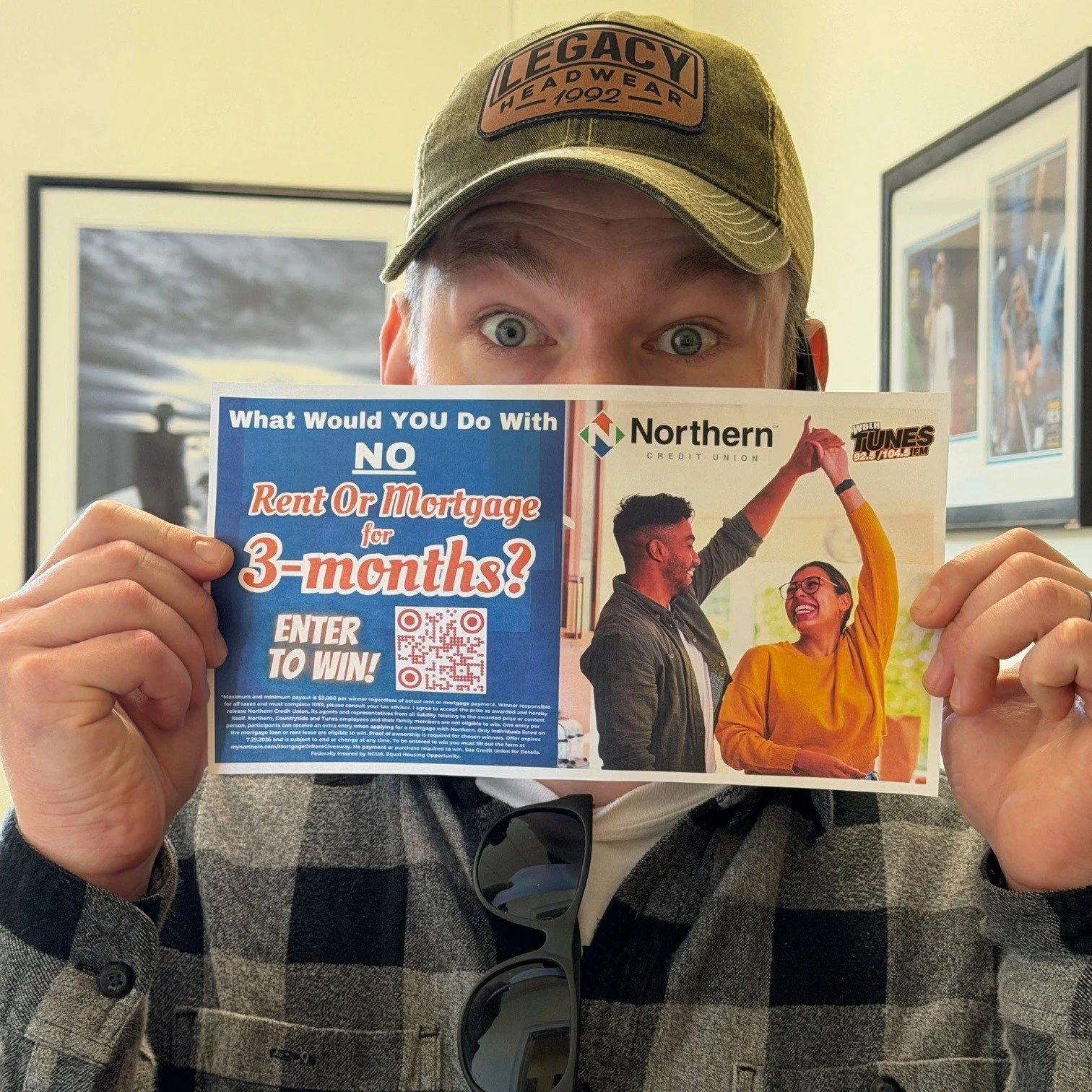 🎉💰 CONTEST TIME! NO RENT. NO MORTGAGE. YES PLEASE! 💰🎉

Imagine taking a break from your monthly payments&hellip; 👀
Your chance starts RIGHT HERE with the No Rent No Mortgage Contest from TUNES 92.5 &amp; 104.5 and Northern Credit Union! $12,000 