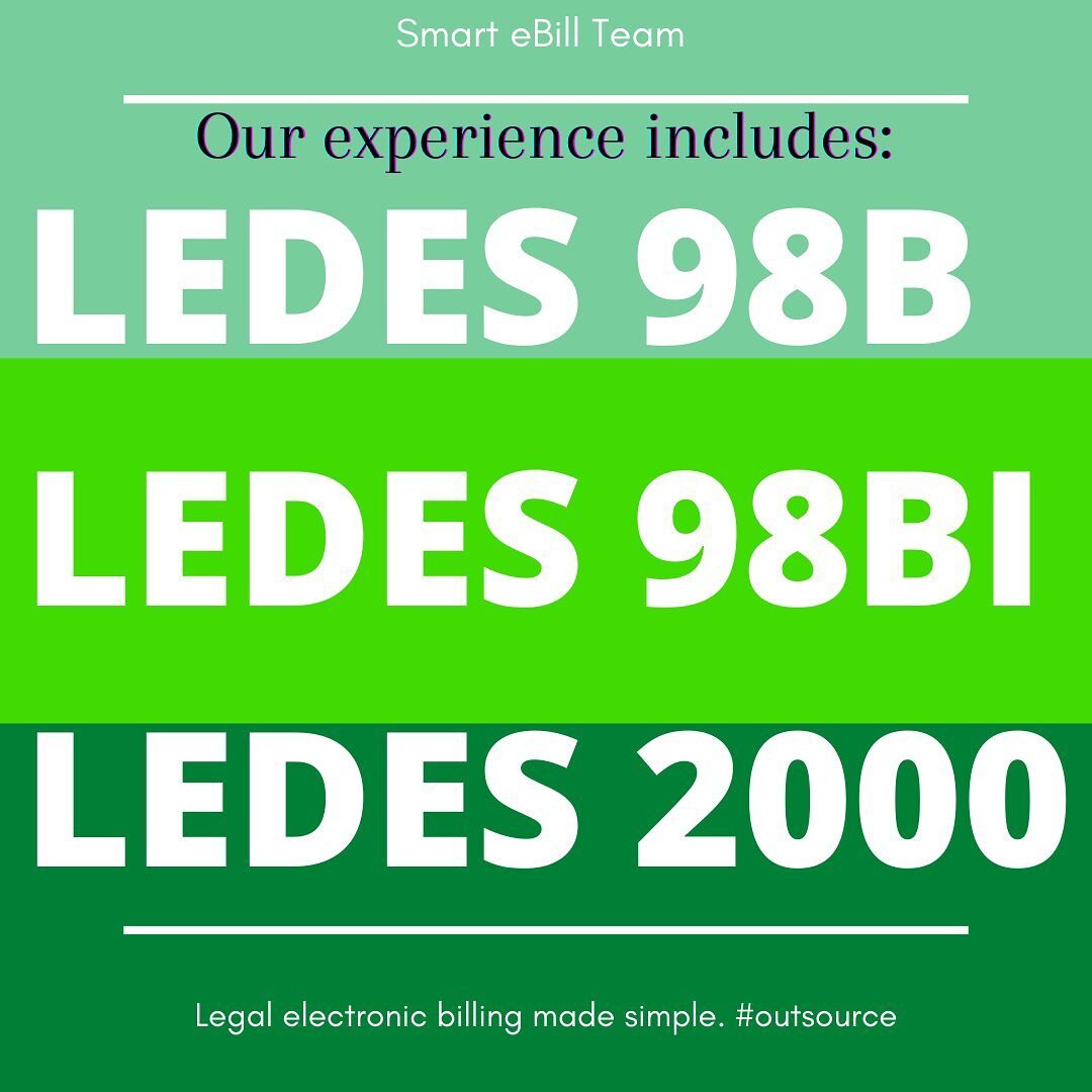 Let&rsquo;s talk about your #LEDES @smartebillteam