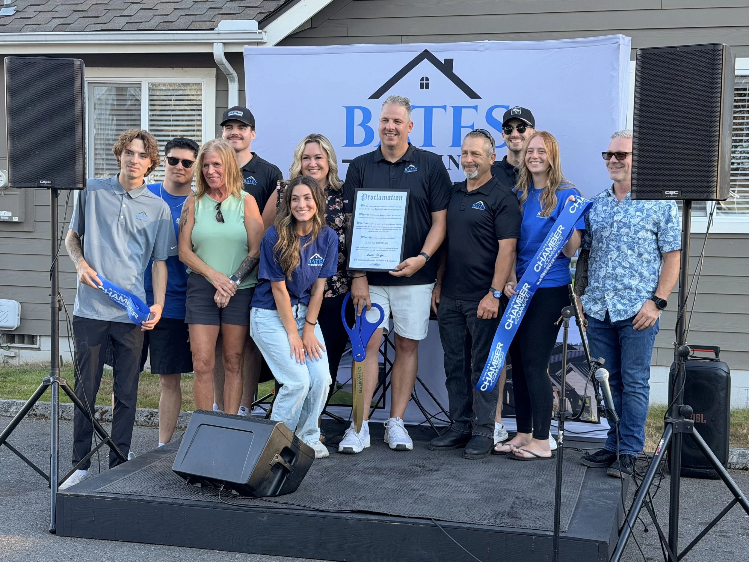 Business After Hours &amp; Ribbon Cutting at Bates Roofing