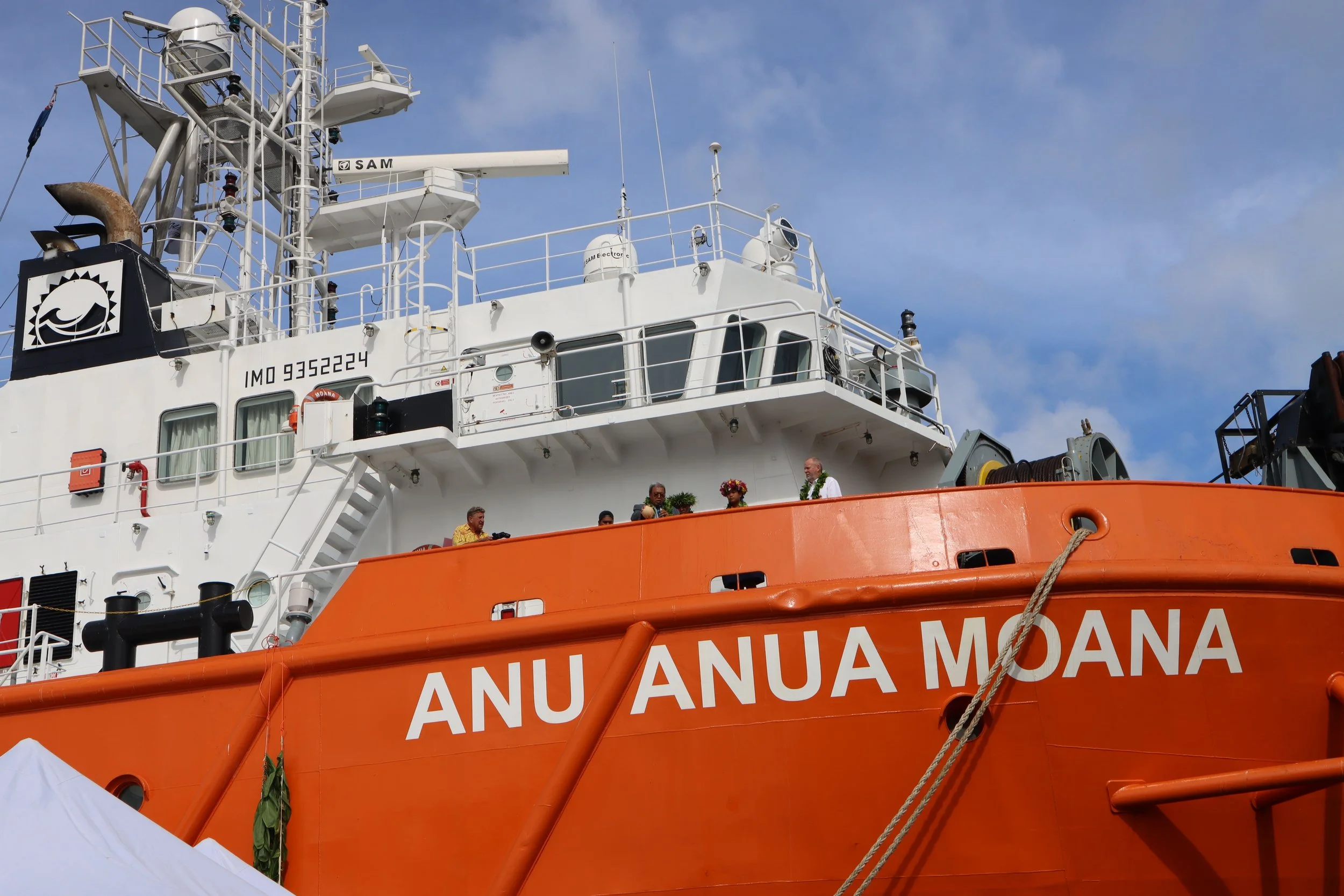 Research vessel Anuanua Moana welcomed to the Cook Islands