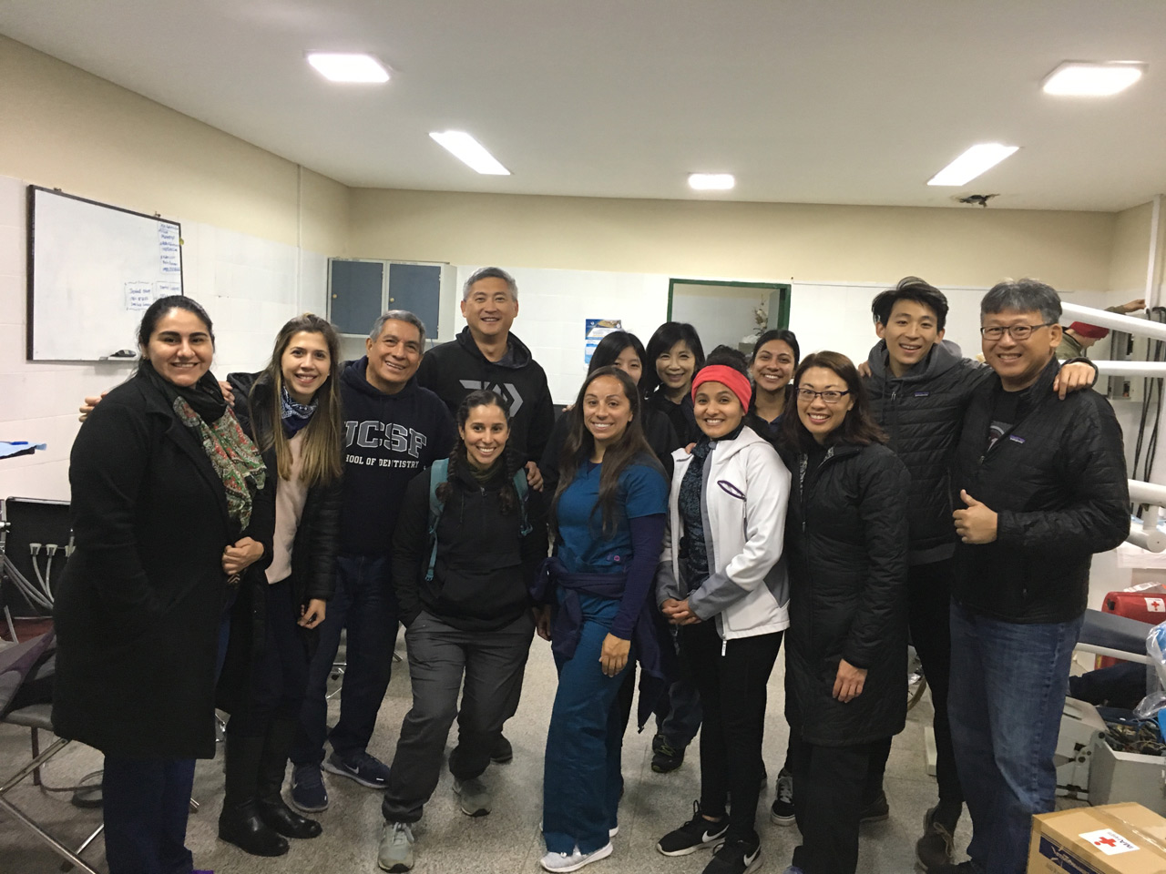 First meeting in the dental clinic at the hospital in Luque, Paraguay