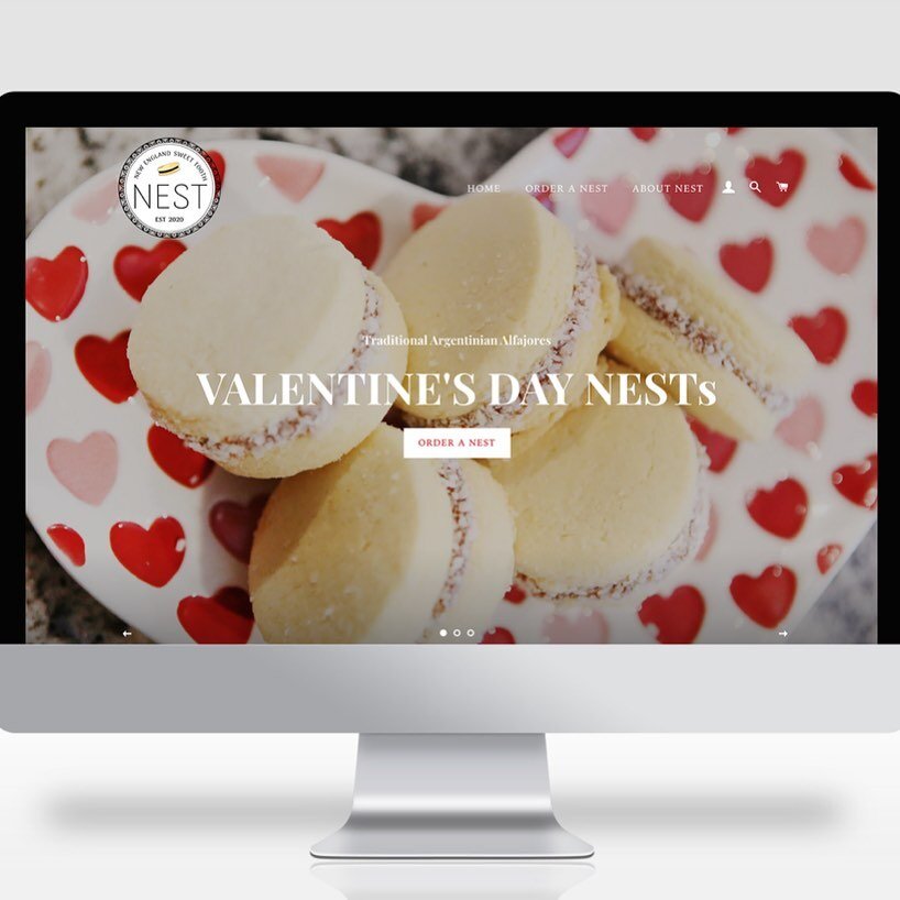 Shopify website design with custom branding and photography. All of it: signed, sealed, and delivered just in time for Valentine&rsquo;s Day orders! Check out @newenglandsweettooth and order some cookies!

#freelancedesigner #ladyboss #femaledesigner