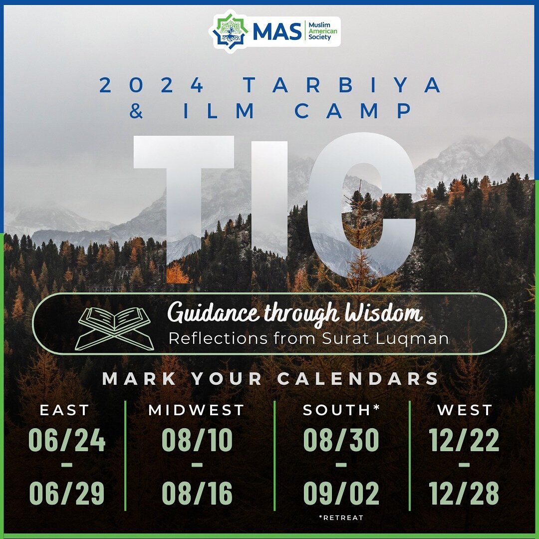 📆 *Mark Your Calendars for this Year&rsquo;s National Tarbiya &amp; Ilm Camps!* 

⛺ Tarbiya &amp; Ilm Camps offer a life-changing experience and spiritual, organizational, and leadership training. This year&rsquo;s theme will surround reflections fr