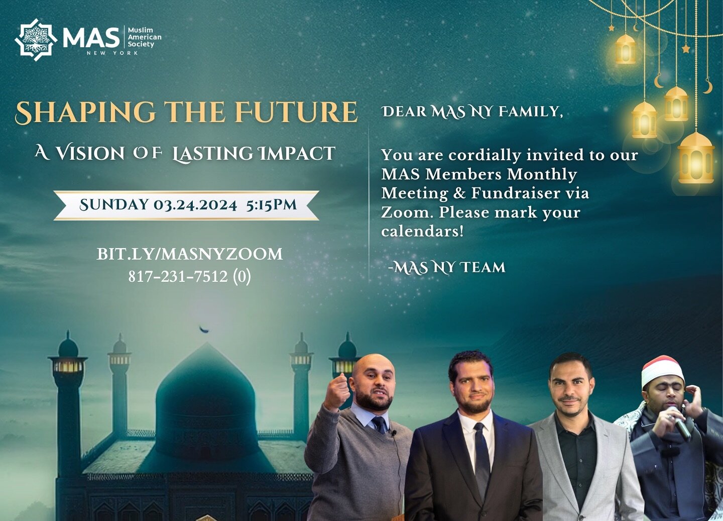 MAS NY cordially invites you to join us for the MAS NY Members&rsquo; Fundraiser and Meeting on Zoom.

🗓️Mark your calendars for Sunday, March 24, 5:15PM as we gather to celebrate our community&rsquo;s achievements and discuss our future endeavors. 