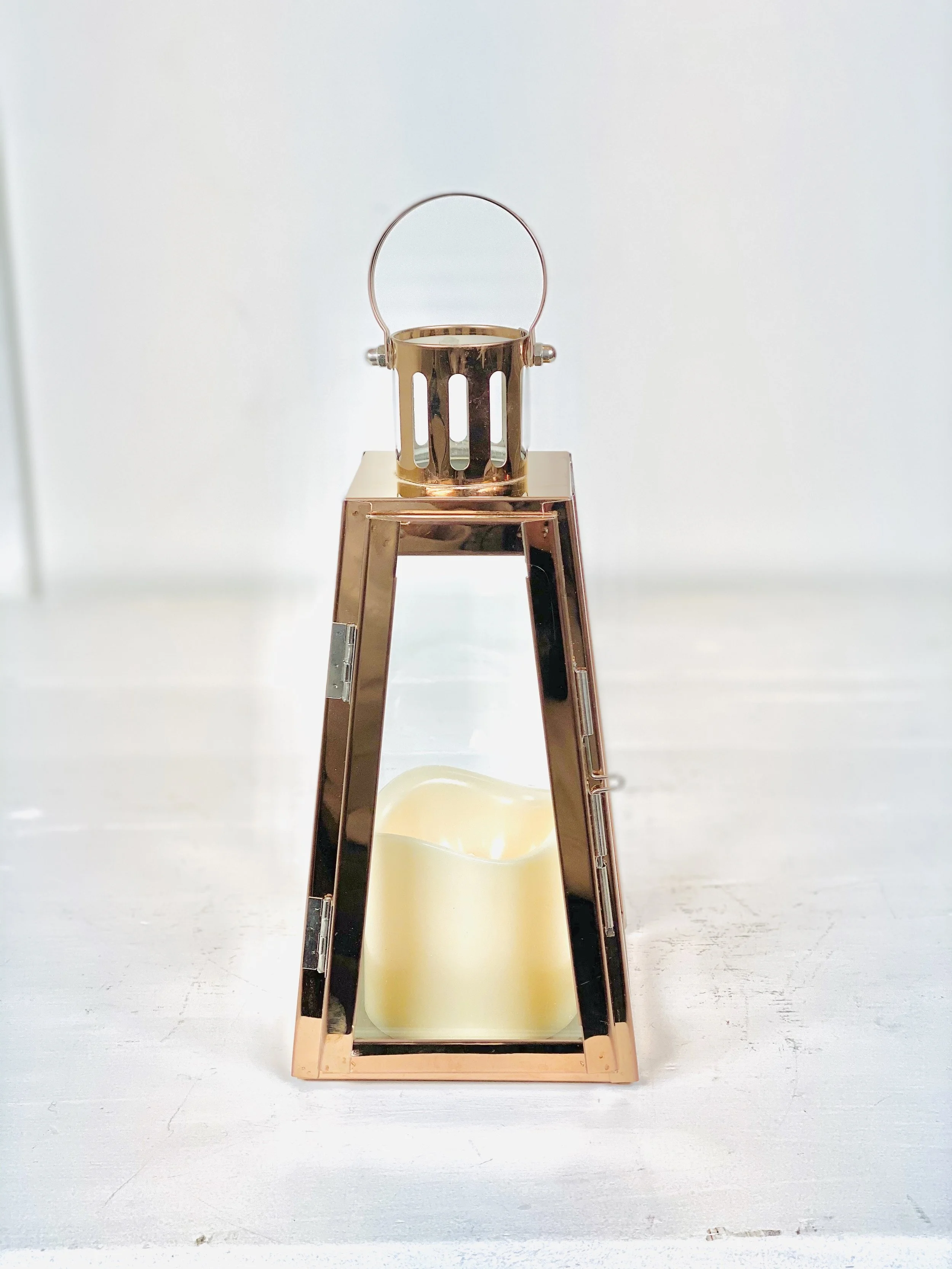 Tapered Shiny Rose Gold Lantern.JPG