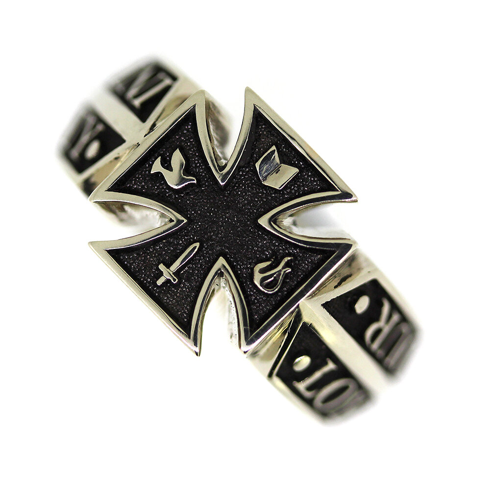 Maltese cross posey Christian symbol ring.jpg