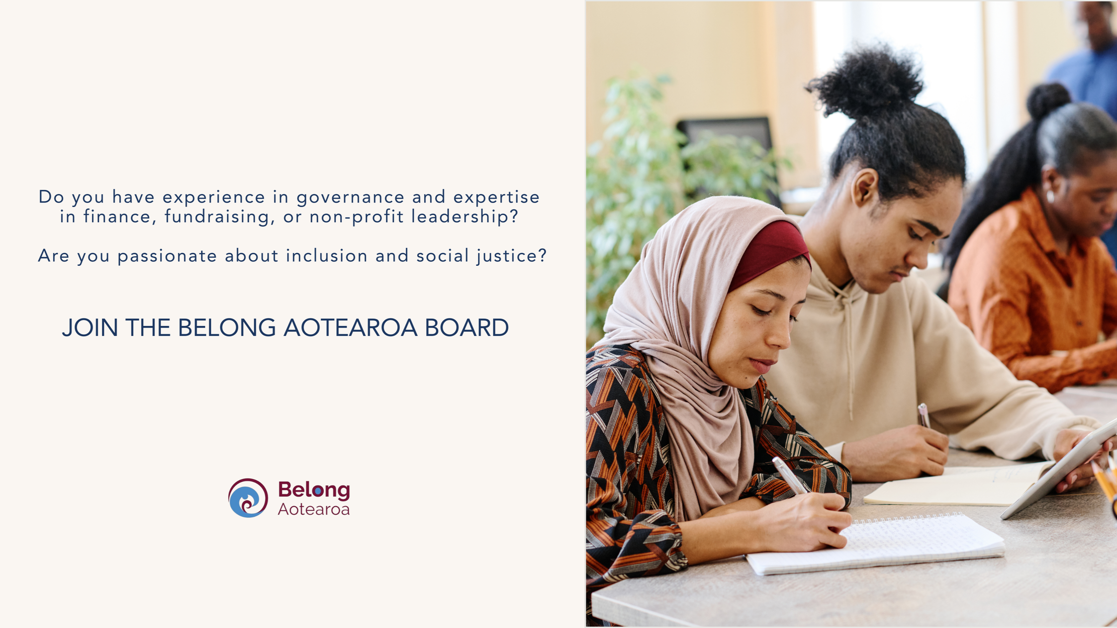 Join the Belong Aotearoa Board