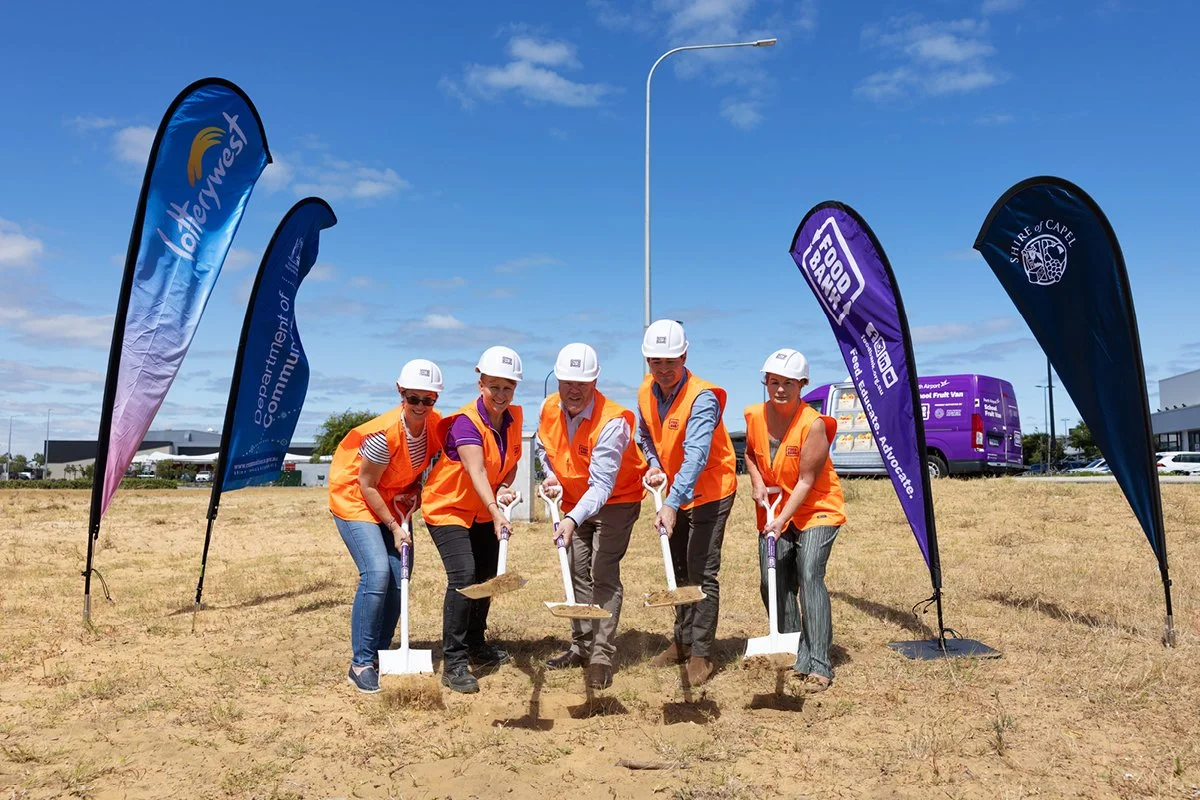 Foodbank Bunbury Breaks Ground - turning of the sod