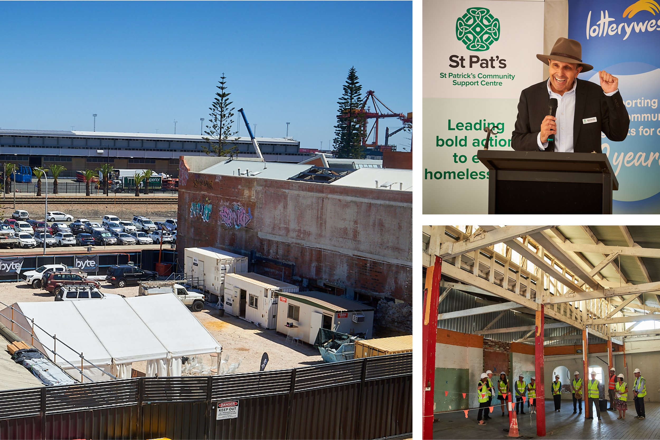 Fremantle Redevelopment underway — phase one Engagement Hub construction begins.