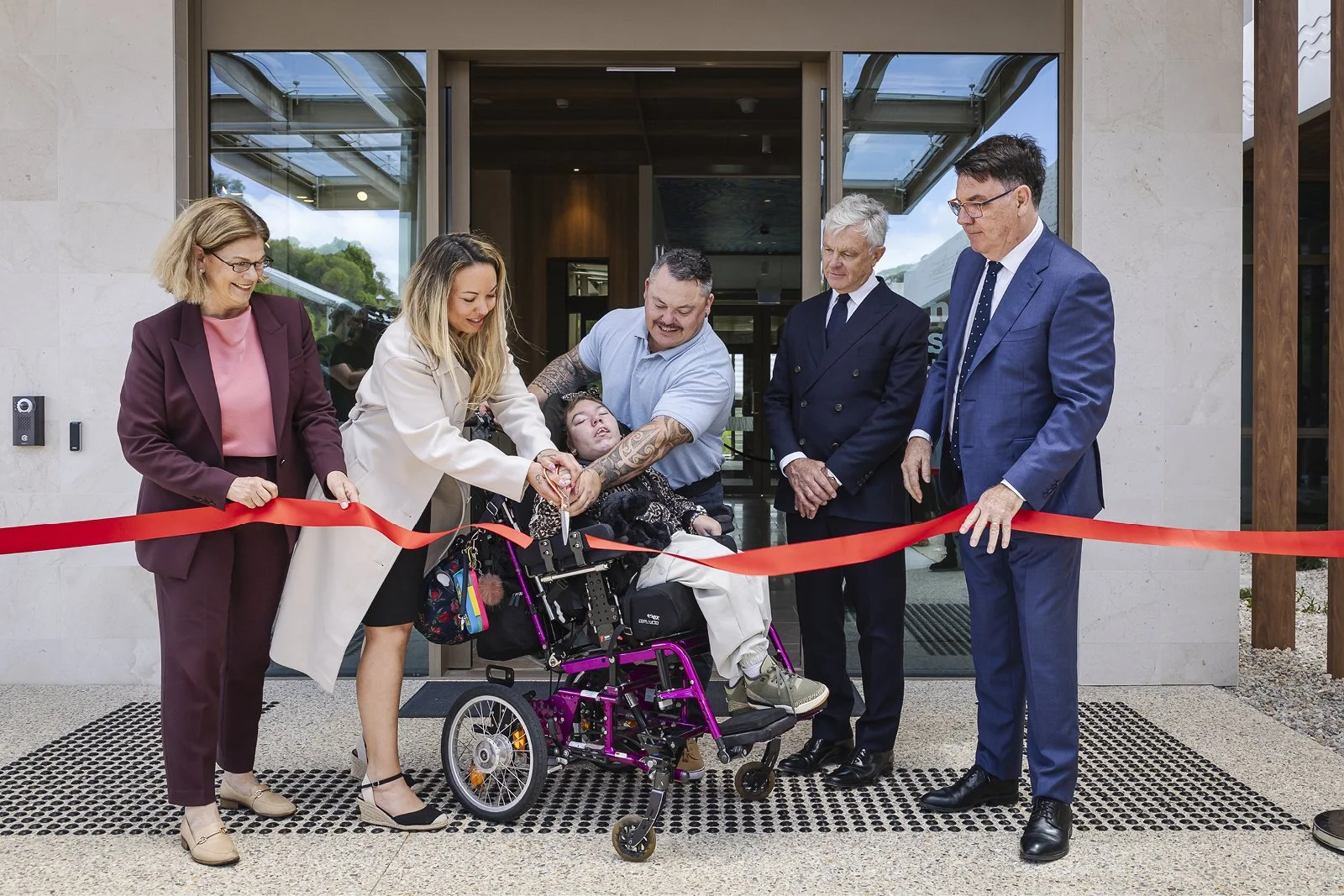 Jules Lake and her daughter Téa, who helped cut the ribbon to officially launch the hospice. Photo: Stephen Heath Photography