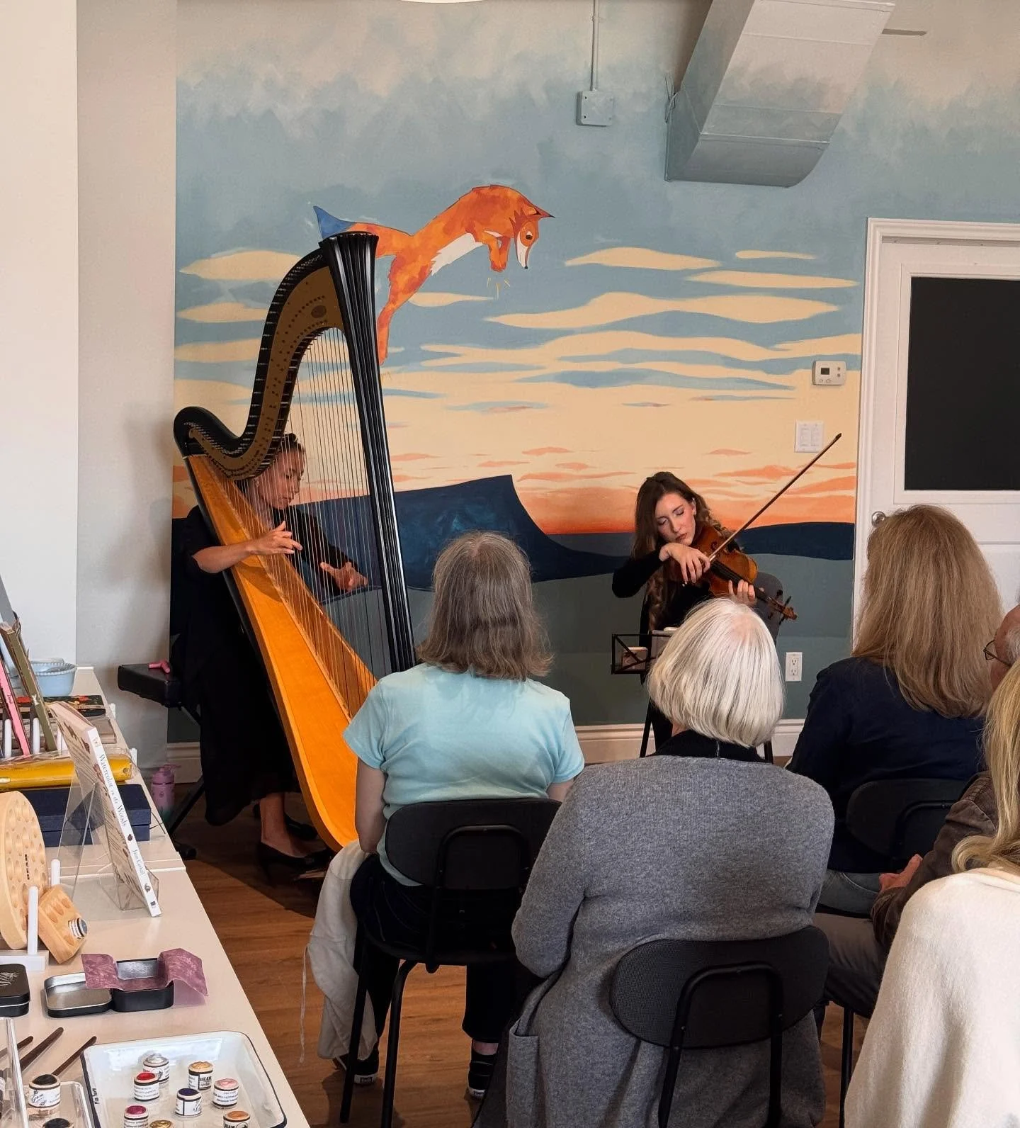 A beautiful afternoon of music 🎶

Violinist Miriam Cacciacarro and harpist Emily Mariko Belvedere performed a mix of pop covers and classical pieces this past Saturday.

Thank you to everyone that came to our first ever event and thank you to our wo