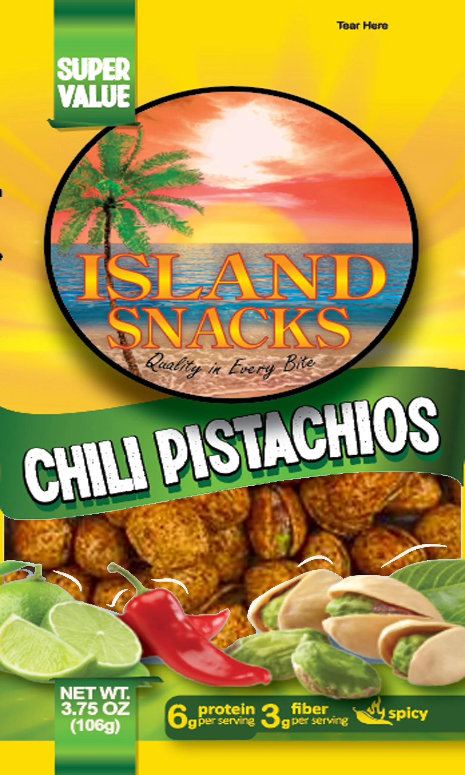 Chile Pistachios — Island Snacks