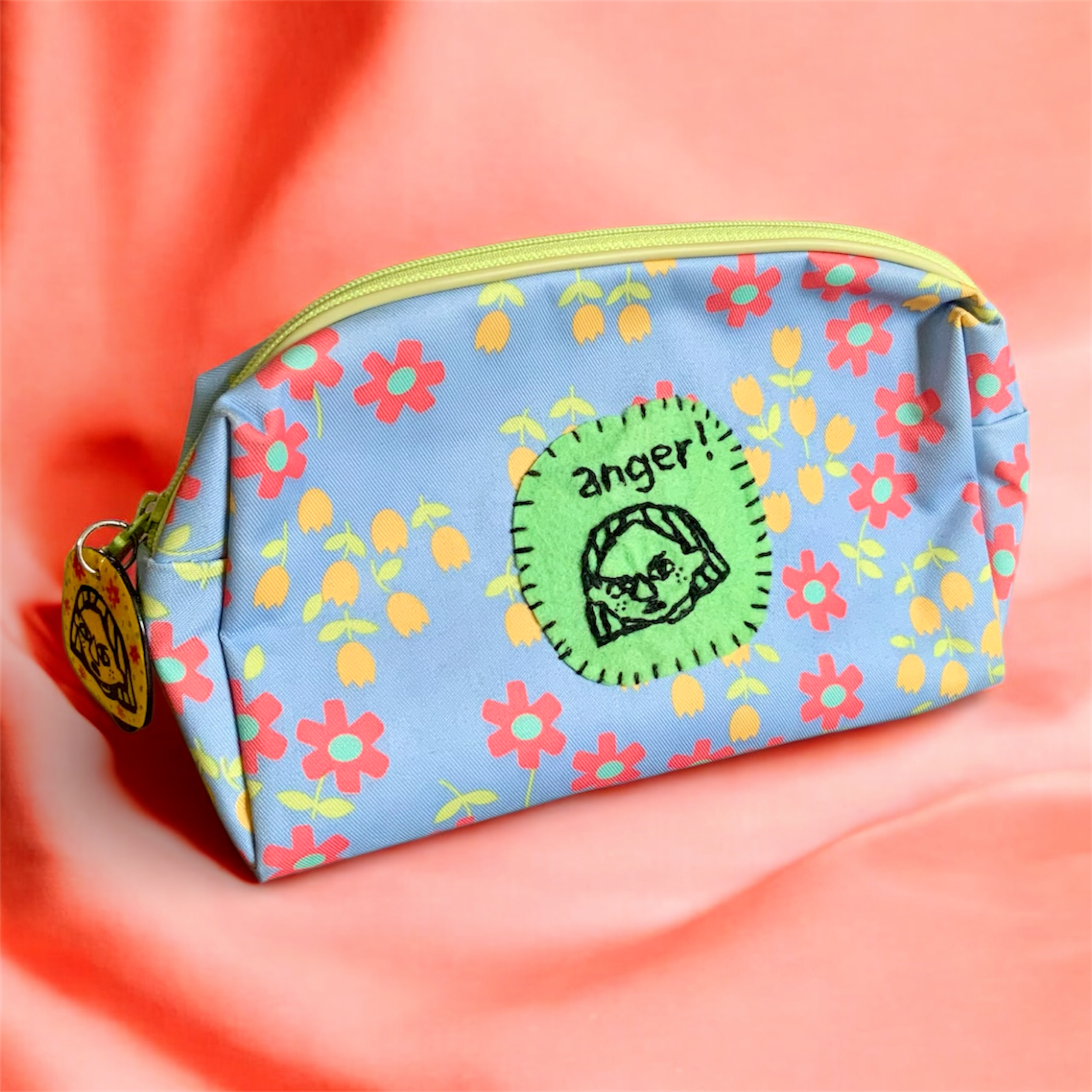 Hand-Embroidered 'anger!!!' Bag