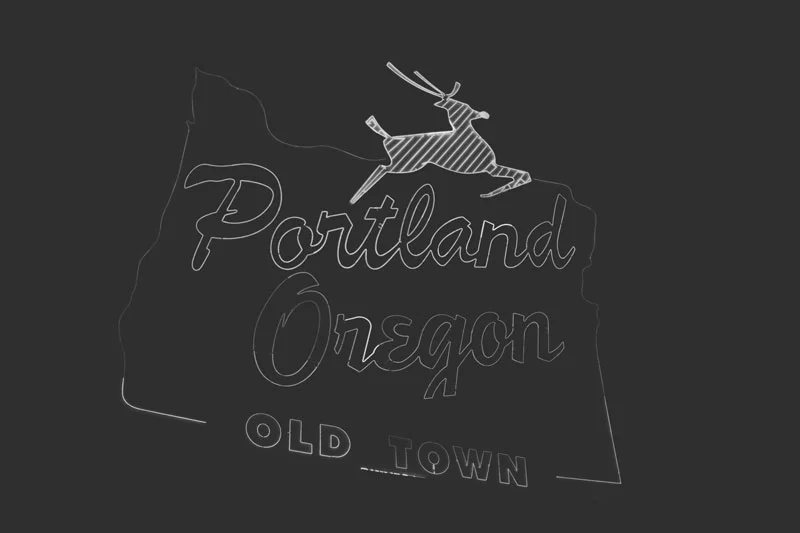 Portland Oregon Old Town Signage