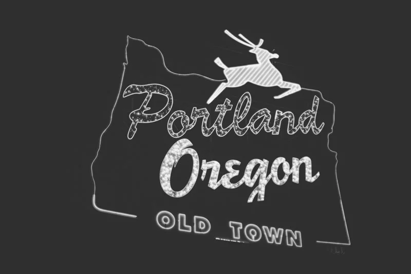 Portland Oregon Old Town Signage