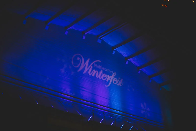 Seattle Washington Seattle Center Winterfest typography signage