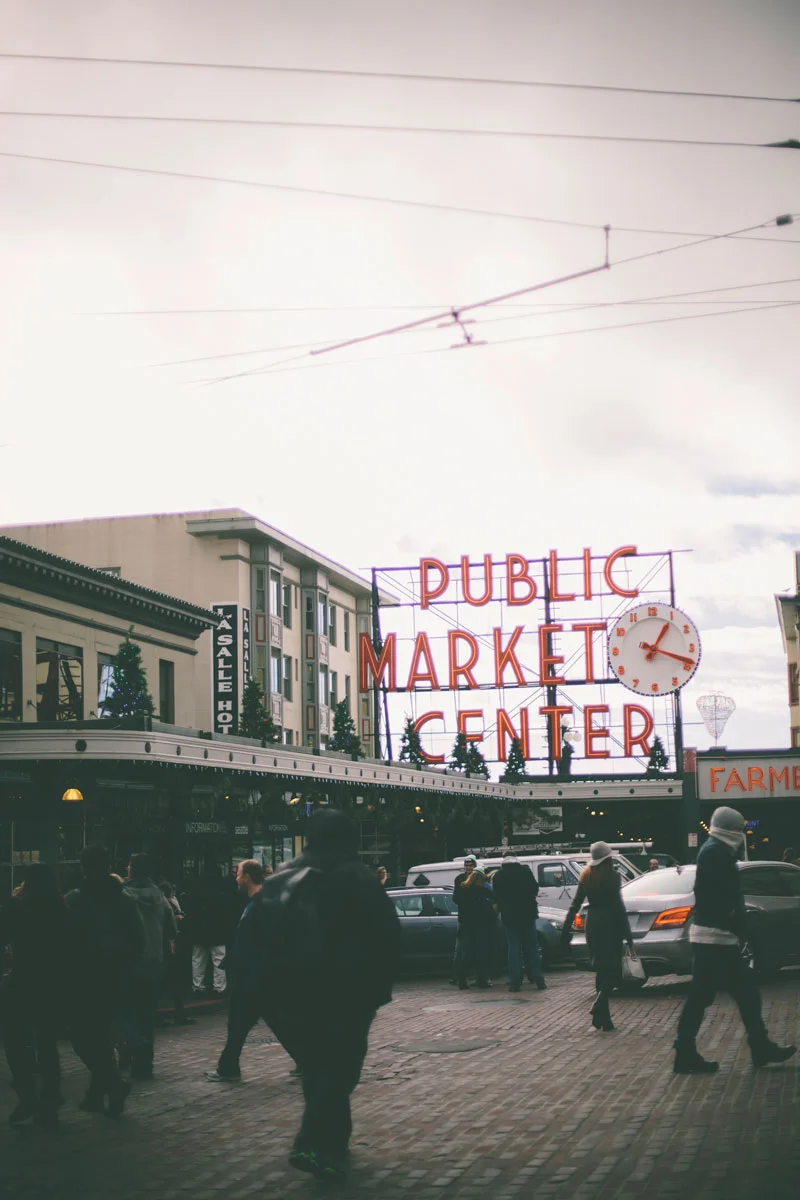 Seattle Washington Public Market Center signage