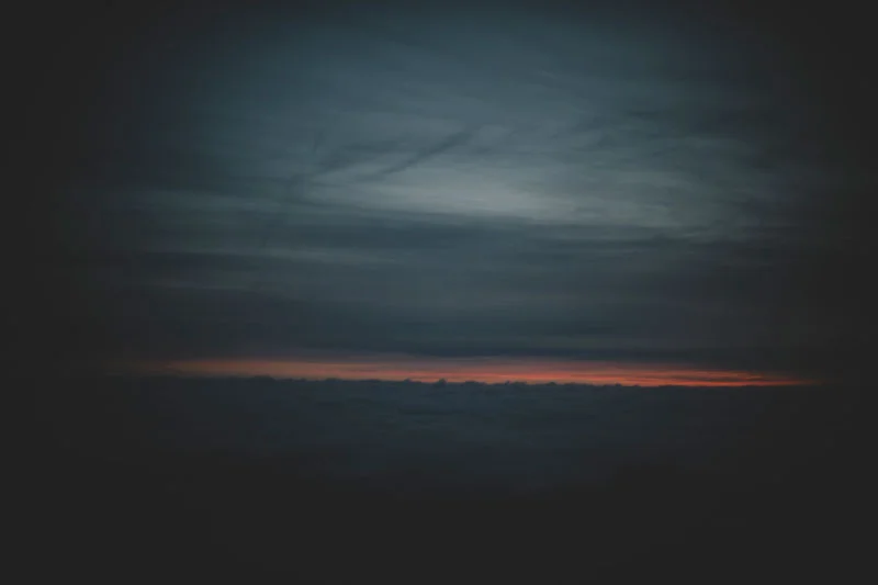 Watching the sunrise from the sky