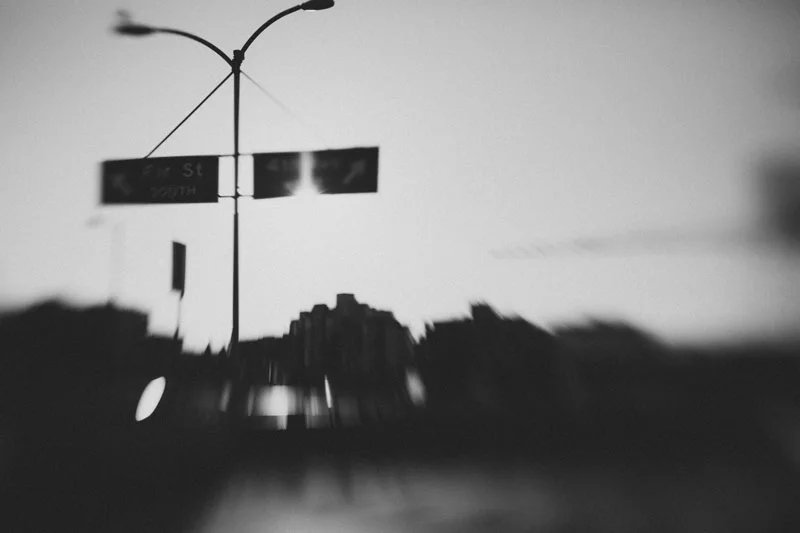 Lensbaby photography of Vancouver's Granville bridge