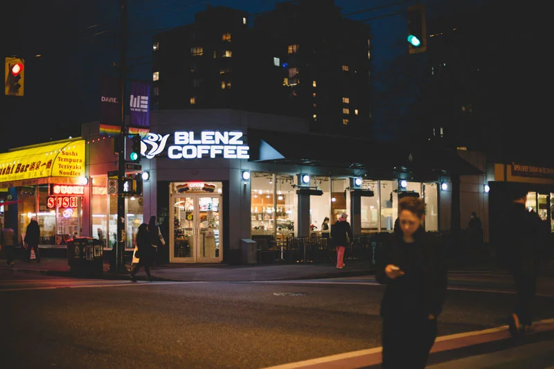 Blendz Coffee in West End Vancouver, BC