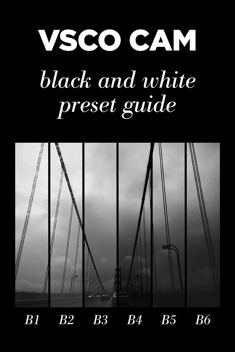 VSCO CAM: Black and White Preset Guide