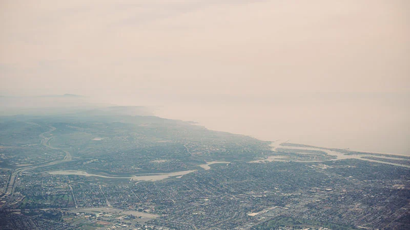 California skies: Flying over California