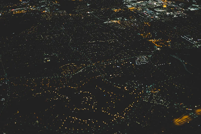 Night Aerial Views: San Francisco to Las Vegas