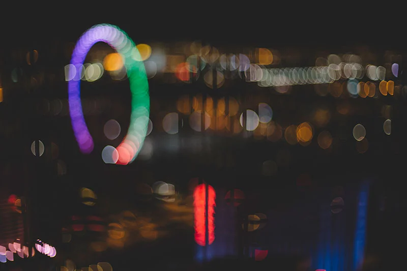 Rainbow bright: Las Vegas in bokeh