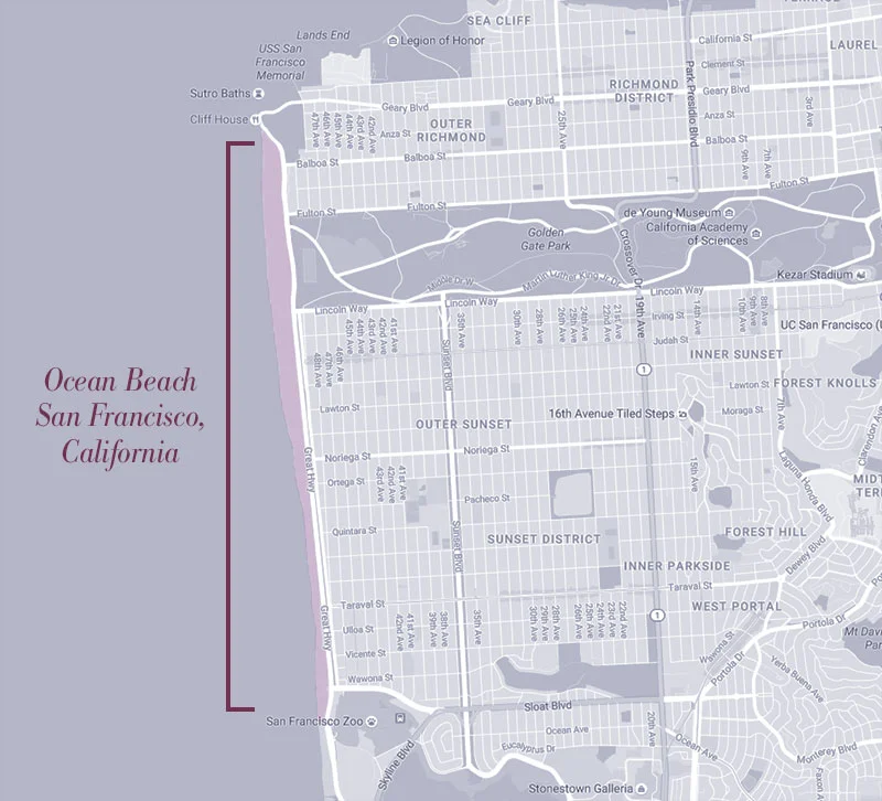 San Francisco Ocean Beach map