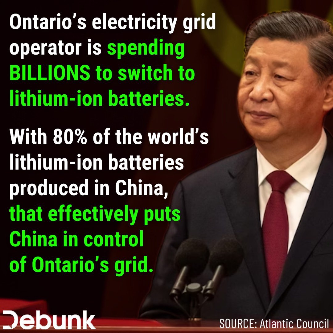 Ontarians need to tell the Independent Electricity Systems Operator that they DO NOT want to be reliant on China's lithium batteries.