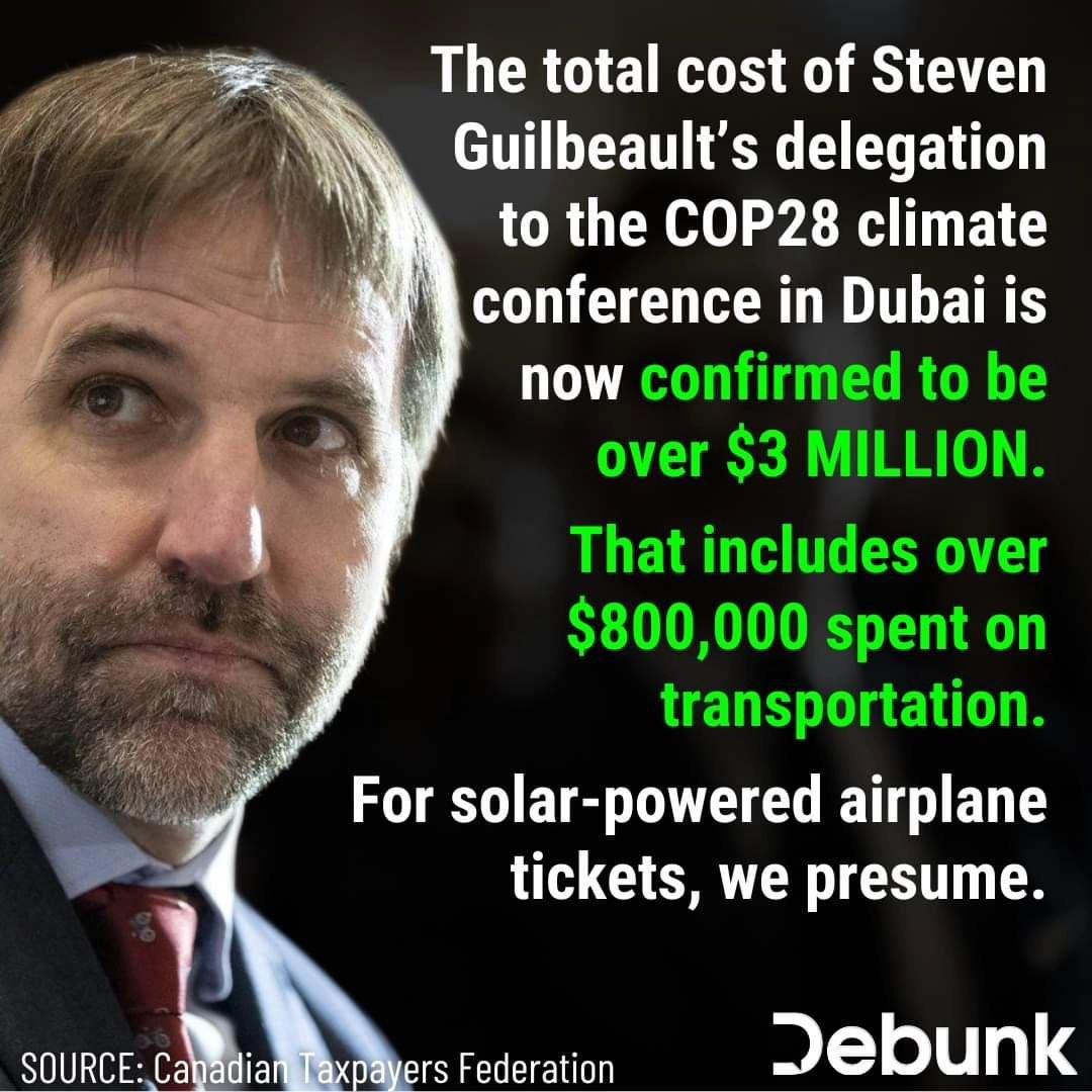 That's a lot of money to attend a climate conference.