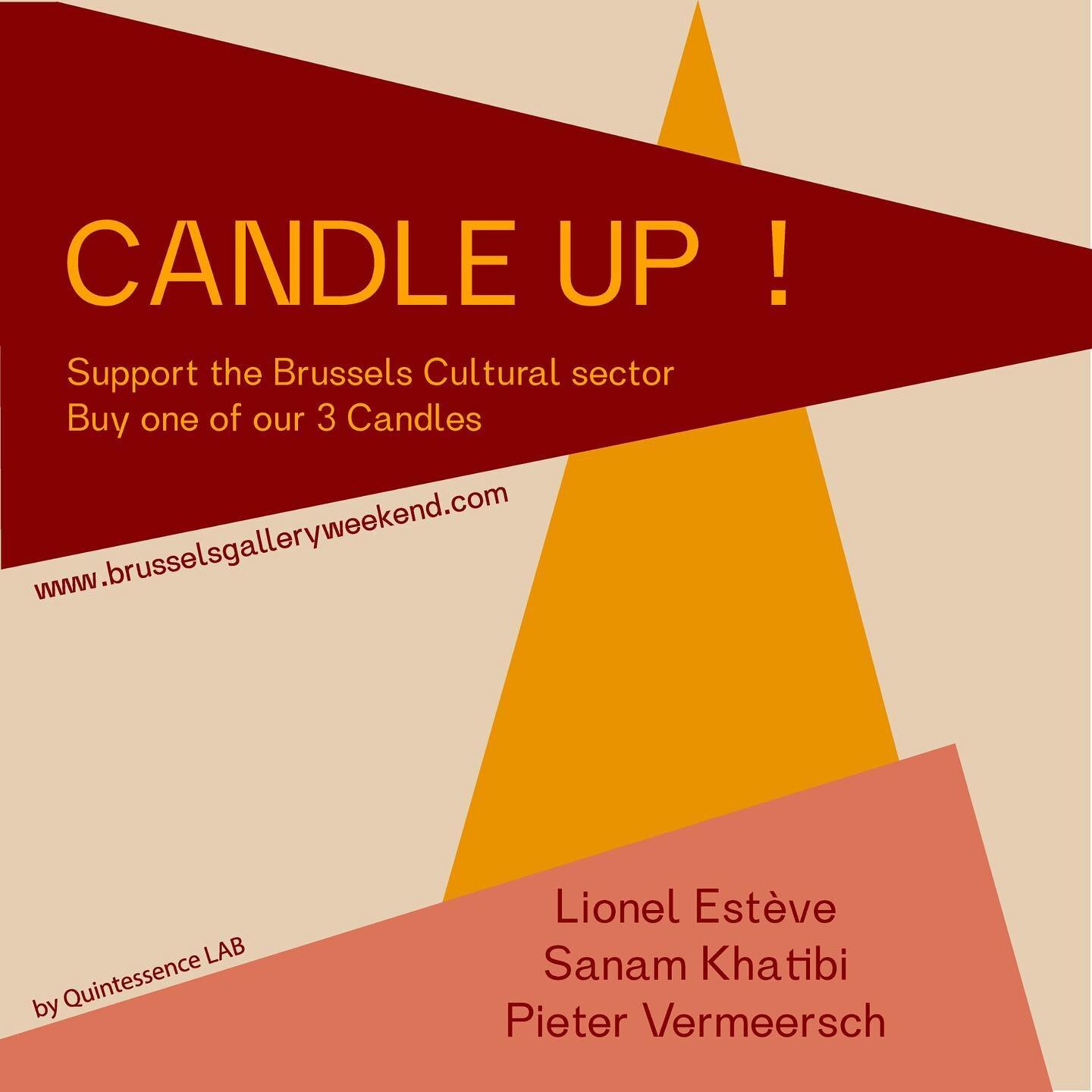 🔸Light a candle!🔸
⠀⠀⠀⠀⠀⠀⠀⠀⠀
Stand together with Brussels Gallery Weekend to back up the culture, the artists, this city&rsquo;s talent. Every cent spent on the candles is to support Feed the Culture, a solidarity grocery shop committed to feeding a