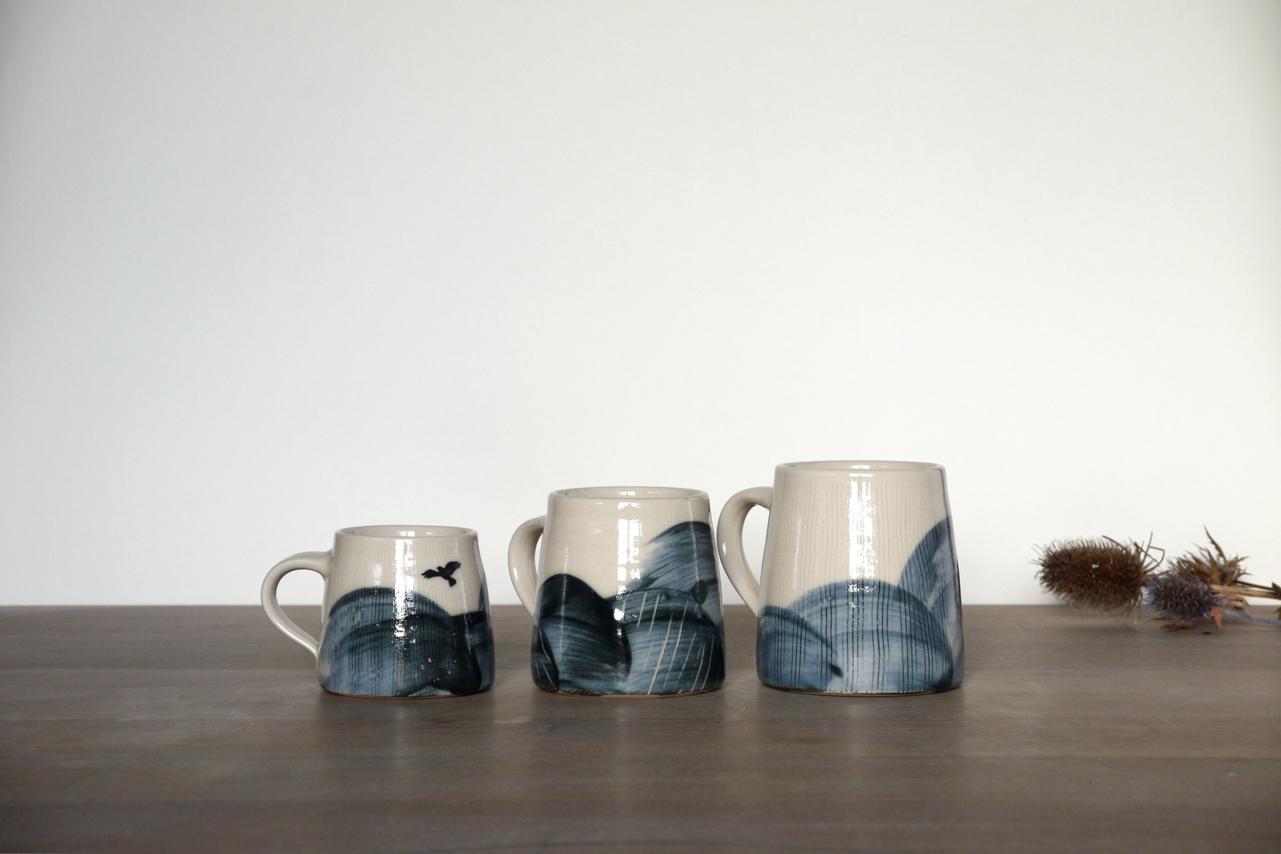 Coffee, tea and large tea mugs