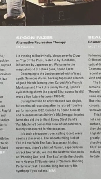 RAVE REVIEW FOR SPÖÖN FAZER IN ELECTRONIC SOUND!