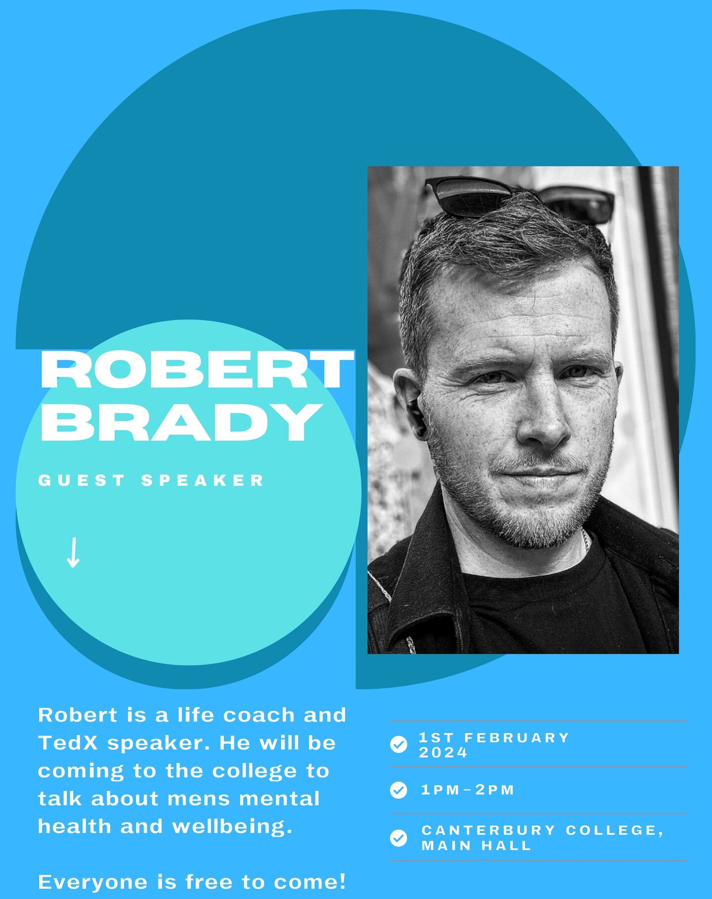 Join me on Feb 1st at 1 PM in the Main Hall for an empowering talk with Robert Brady, as we delve into the crucial conversation about Toxic Masculinity and Men's Mental Health. Let's break the stigma together and foster a supportive environment for e