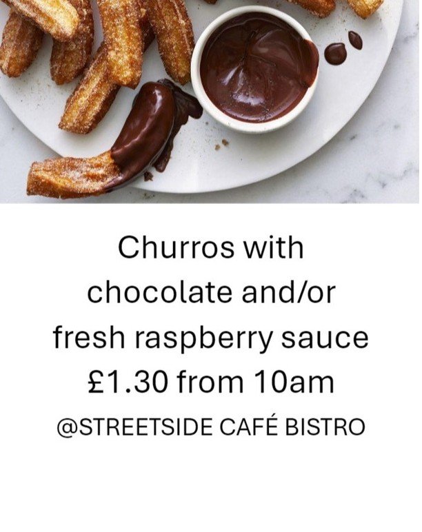 Pop down to Streetside for some fresh churros today from 10am! 

#CANTCOLSU #CANTERBURYCOLLEGE #EKCGROUP