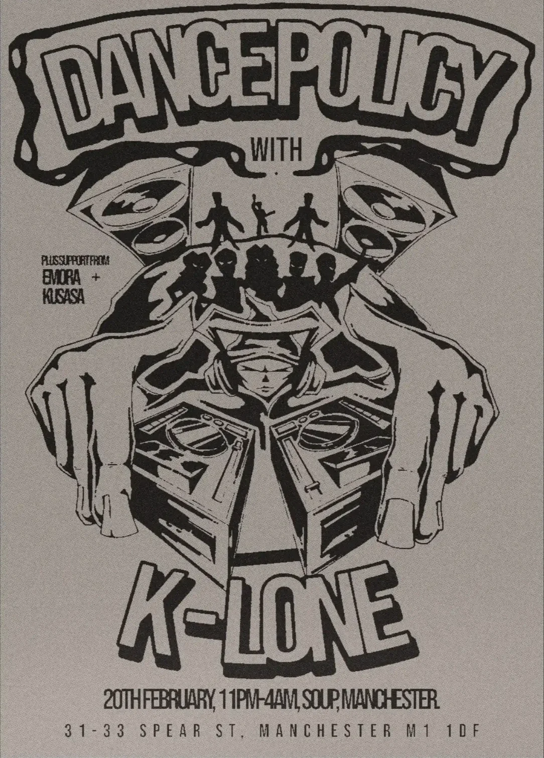 Dance Policy club event with K-LONE