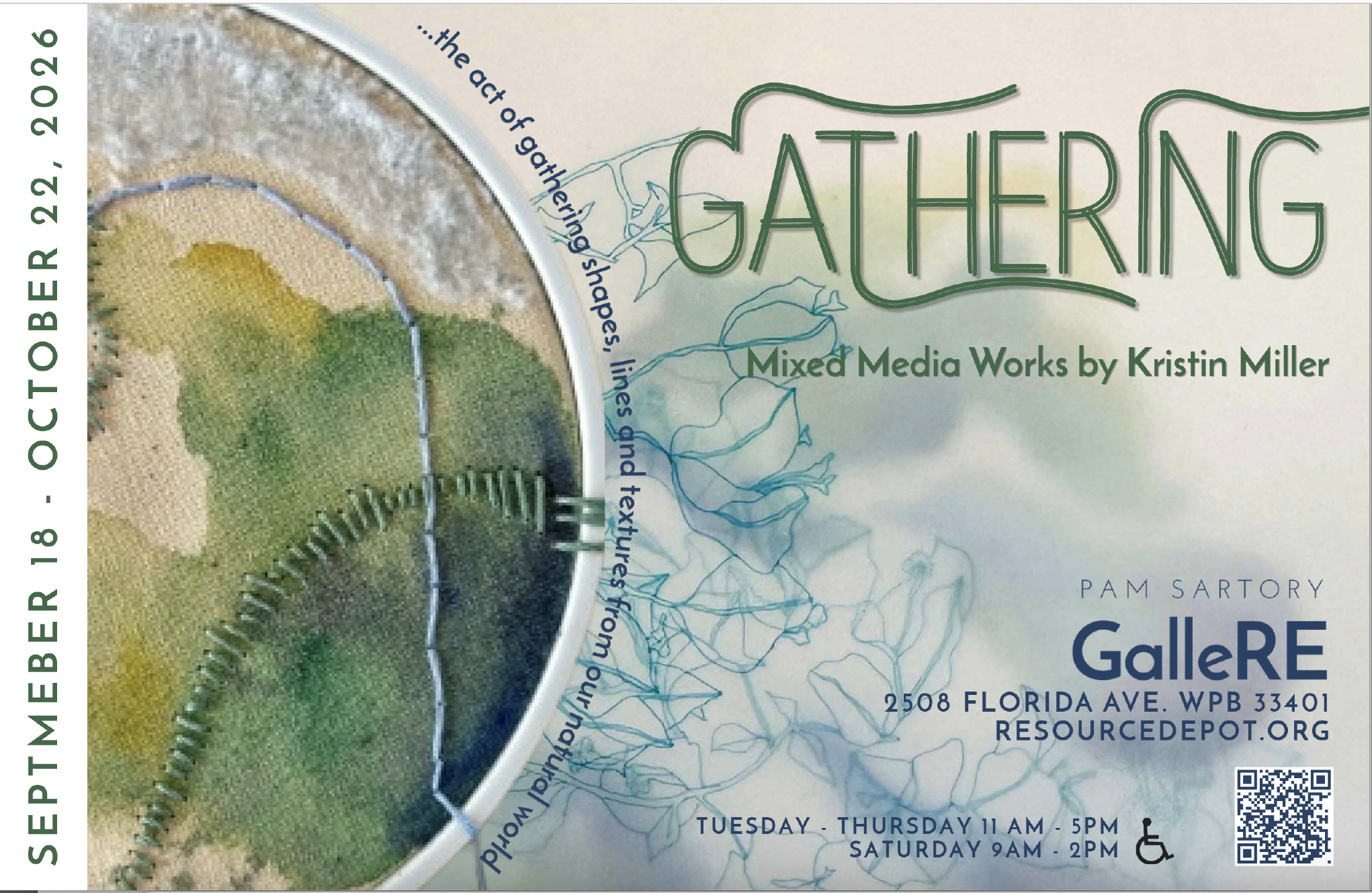  Join me at my 2026 Solo Show at  Resource Depot!   Opening Reception, Friday, Sept. 18 from 5:30-7:30 p.m. 