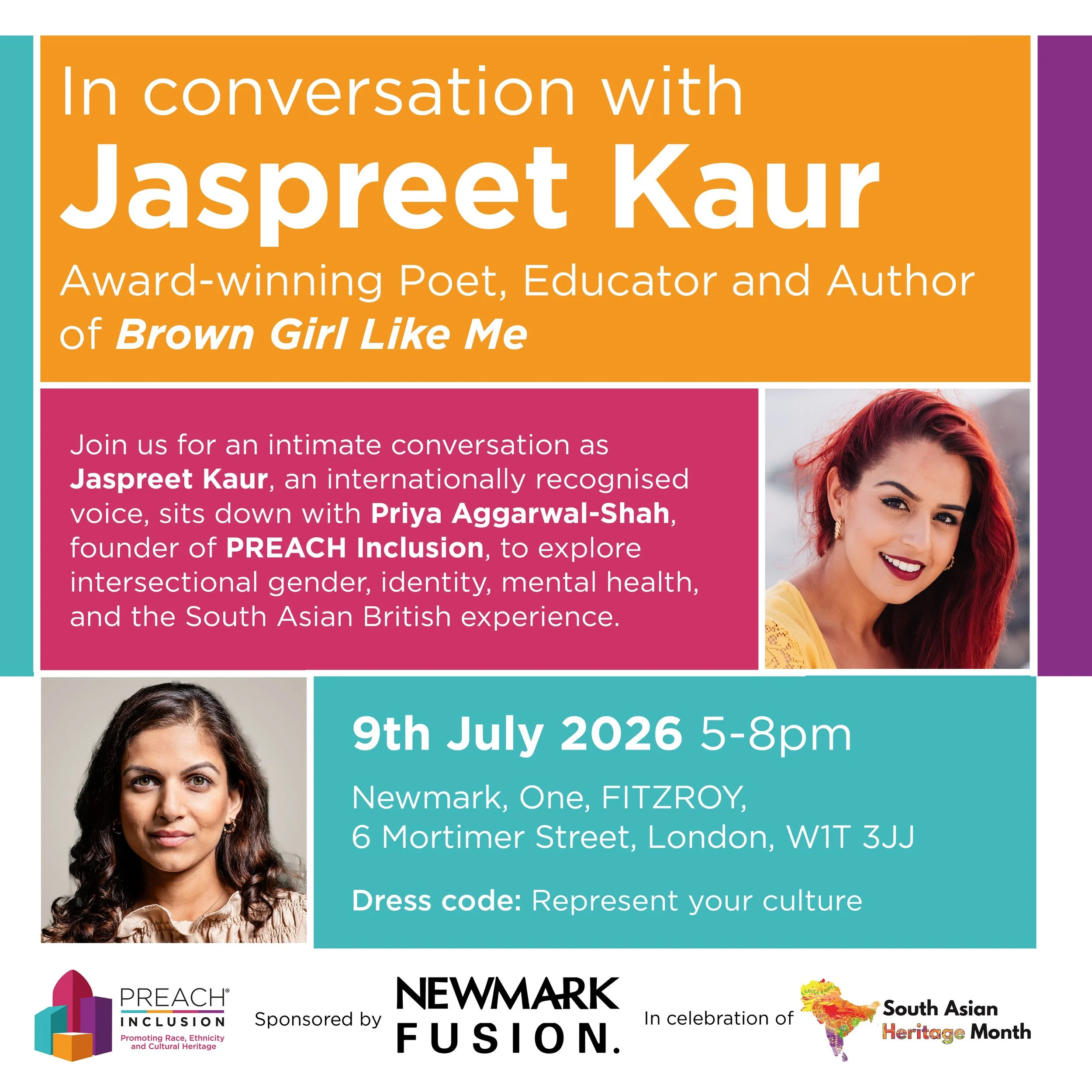 🗣️ NEW EVENT: In Conversation with Jaspreet Kaur, author of Brown Girl Like Me 🗣️. 

To mark @southasianheritagemonth_uk, we are thrilled to host a live conversation with Jaspreet Kaur &mdash; award‑winning author, poet, educator, and one of the mo