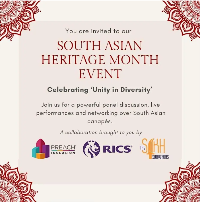 PAST EVENT: Unity in Diversity: A South Asian Heritage Month Event at RICS (Birmingham)