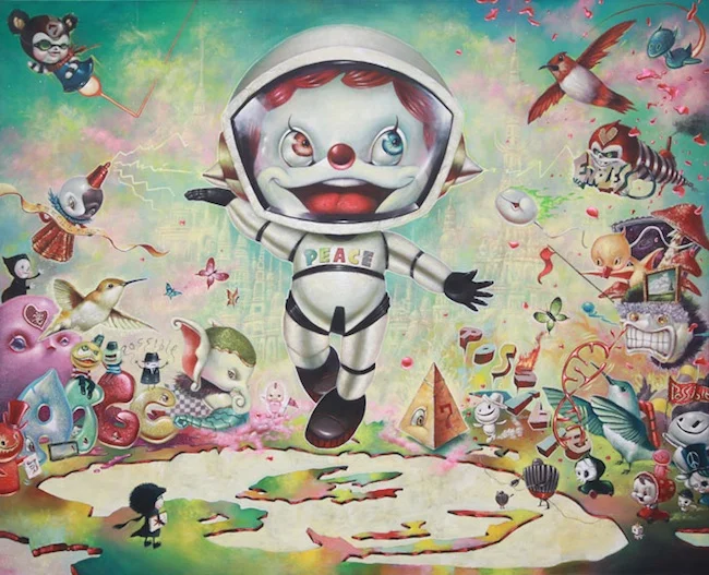 Obra do Yosuke Ueno - que me lembra um pouco a pegada da Nina Pandolfo! As coisas dela são bem kawaii, você não acha?