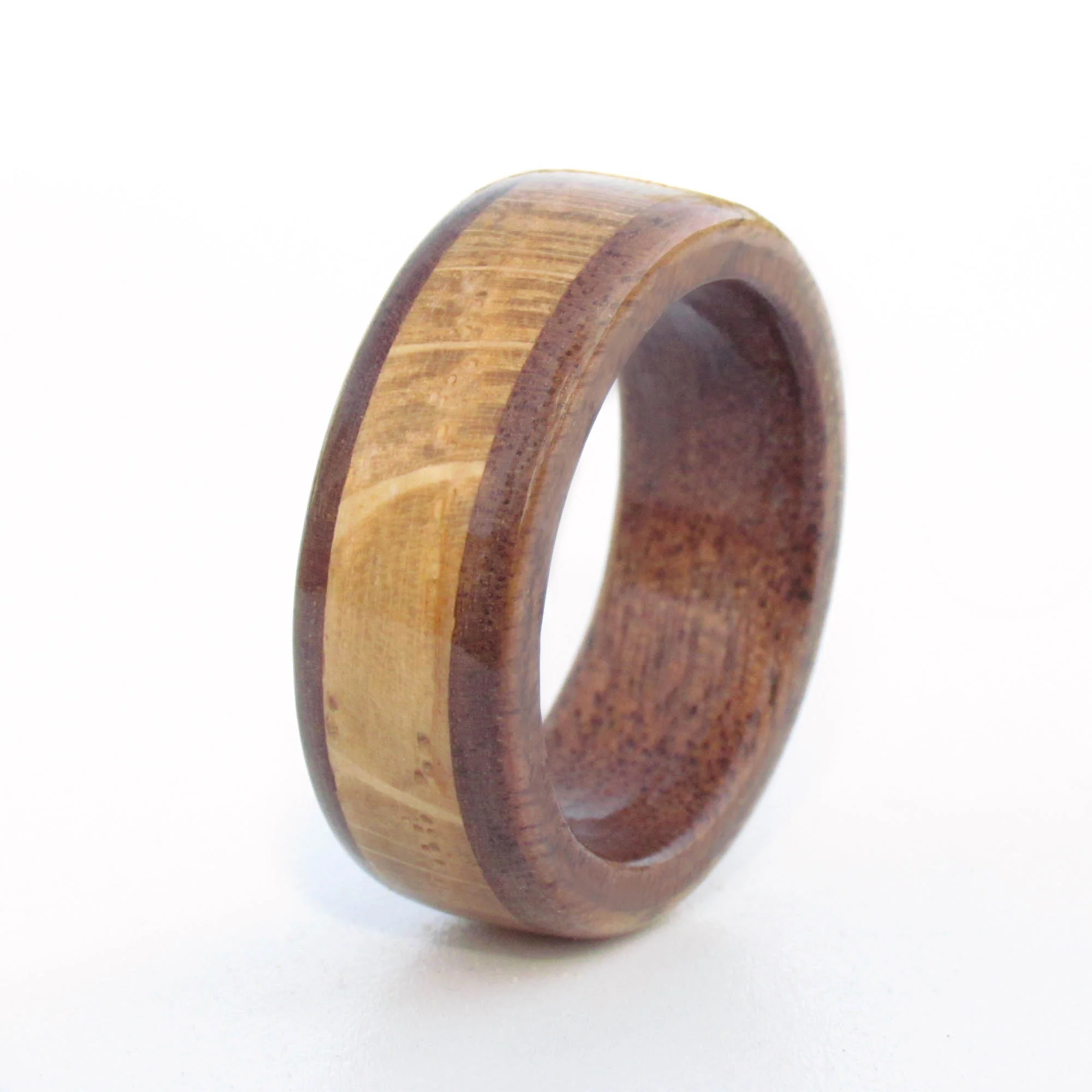 Walnut and Oak Wooden Ring