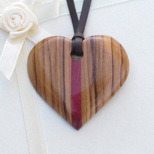 Wood and Silver 925 Necklace5th Anniversary GiftWooden JewellerySilver Leaf NeckletWalnut Wood Jewellery